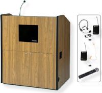 Amplivox SW3430 Wireless Multimedia Smart Podium, Oak; For audiences up to 1950 people and room size up to 19450 Sq ft; Built-in UHF 16 channel wireless receiver (584 MHz - 608 MHz); Choice of wireless mic, lapel and headset, flesh tone over-ear, or handheld microphone; 150 watt multimedia stereo amplifier; UPC 734680134327 (SW3430 SW3430OK SW3430-OK SW-3430-OK AMPLIVOXSW3430 AMPLIVOX-SW3430OK AMPLIVOX-SW3430-OK) 