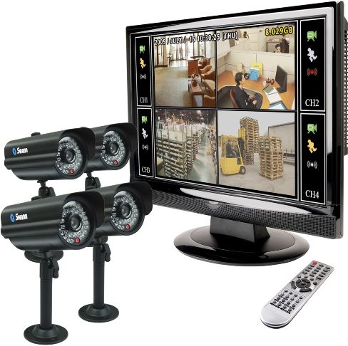 Swann SW344-DPF All-in-One DVR Security System DVR4-5500 4 Channel LCD & 4 x PRO-600 Day/Night CCD Cameras, State-of-the-art night vision cameras can capture images at up to 65ft/20m in complete darkness, Remote web viewing capabilities let you keep an eye out even when youre away, Inputs 4 cameras at once for a total comprehensive security solution, Plug and play technology with highly-intuitive menus (SW344-DPF SW344DPF SW344 DPF)