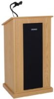Amplivox SW470 Wireless Chancellor Lectern with Wired Sound, Covers audiences up to 5000 people in areas up to 20000 sq. feet., 50-watt Multimedia Amplifier with built-in wireless receiver (SW-470 SW 470 SW470-WT SW470-OK SW470-MO SW470-MH) 