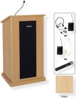 Amplivox SW470 Wireless Chancellor Lectern, Maple; For audiences up to 3250 people and room size up to 26000 Sq ft; Built-in UHF 16 channel wireless receiver (584 MHz - 608 MHz); Choice of wireless mic, lapel and headset, flesh tone over-ear, or handheld microphone; 150 watt multimedia stereo amplifier; UPC 734680147075 (SW470 SW470MP SW470-MP SW-470-MP AMPLIVOXSW470 AMPLIVOX-SW470MP AMPLIVOX-SW470-MP) 