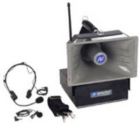 Amplivox SW610A Wireless Half-Mile Hailer Outdoor PA System, Reaches audiences up to 3,000, Delivers 108db sound pressure level over the 450Hz – 4kHz audio range, 50W wireless multimedia stereo amplifier with built in receiver, 3 mic inputs (SW-610A SW610-A SW610 SW-610) 