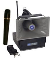 Amplivox SW615A Wireless Handheld Half-Mile Hailer PA System, Reaches audiences up to 3000, , Indoor/outdoor portable horn, Delivers 108db sound pressure level over the 450Hz – 4kHz audio range, 50W wireless multimedia stereo amplifier with built in receiver (SW-615A SW615-A SW615 SW-615) 