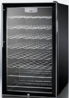Summit SWC525LHV Slim 20" Wide Freestanding Wine Cellar with Factory Installed Lock, Digital Thermostat and Professional Thin Handle, Black Cabinet, 4.5 cu.ft. Capacity, RHD Right Hand Door Swing, Glass door, Automatic defrost, Digital thermostat, Scalloped shelves, Six adjustable chrome shelves are specially designed to hold wine bottles (SWC-525LHV SWC 525LHV SW-C525LHV SWC525L SWC525) 