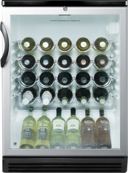 Summit SWC6GBL Glass Door Wine Fridge - 51 Bottles