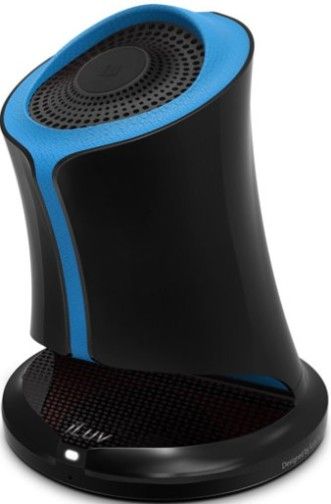 iLuv SYRENBLU Syren Portable Wireless NFC-enabled Bluetooth Speaker, Blue; For iPhone 6, iPhone 6 Plus, iPhone 5s/5c/5/4S, Galaxy S5/S4/S3, Galaxy Note 4/3, LG, HTC, and other Bluetooth-compatible smartphones and tablets; Wireless music streaming via Bluetooth; Easy One Touch pairing with NFC technology; UPC 639247093201 (SYREN-BLU SYREN BLU) 