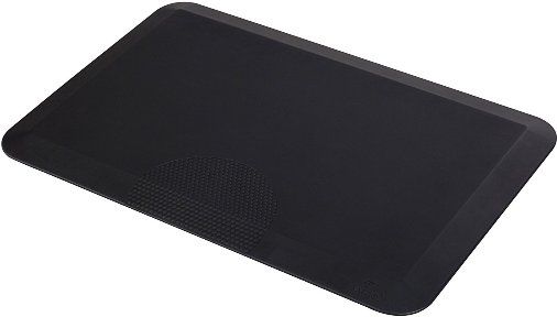 Safco 2110BL Movable Anti-Fatigue Mat, Molded glides on bottom allow for the ability to grip with foot to slide out of the way when not in use, Thick yet pliable mat, Mat features 1