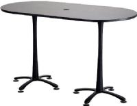 Safco 2550ANBL Cha-Cha Bistro-Height Racetrack Conference Table, All tops have 1", high-pressure laminate with 3mm vinyl t-molded edging, Racetrack Top - 72" x 36" Bistro-height, With x style base, Leg levelers for uneven surfaces, Asian night top and black base, UPC 073555255027 (2550ANBL 2550-AN-BL 2550 AN BL SAFCO 2550 AN BL SAFCO-2550-AN-BL SAFCO2550ANBL) 