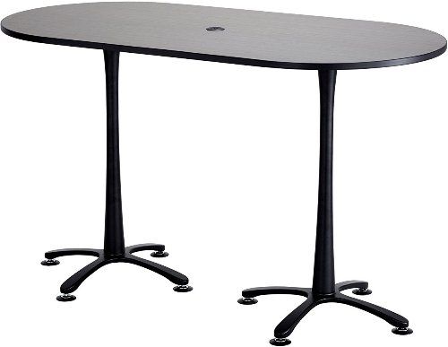 Safco 2550ANBL Cha-Cha Bistro-Height Racetrack Conference Table, All tops have 1