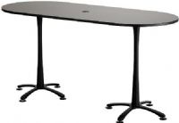 Safco 2551ANBL Cha-Cha Conference Table Racetrack, All tops have 1", high-pressure laminate with 3mm vinyl t-molded edging, Racetrack top - 84 x 36" Bistro-Height, X style base, Leg levelers for uneven surfaces,  Asian Night top and Black base, UPC 073555255027 (2551ANBL 2551-AN-BL 2551 AN BL SAFCO2551ANBL SAFCO-2551-AN-BL SAFCO 2551 AN BL) 