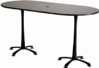 Safco 2553ANBL Cha-Cha Bistro-Height Teaming Table, All tops have 1", high-pressure laminate with 3mm vinyl t-molded edging, Racetrack top - 84" x 42" Bistro-Height, X style base, Leg levelers for uneven surfaces, Asian Night top and Black base, UPC 073555255324 (2553ANBL 2553 AN BL 2553-AN-BL SAFCO2553ANBL SAFCO-2553-AN-BL SAFCO 2553 AN BL) 