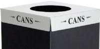 Safco 2990CZ Square-Fecta Cans Lid, Silver, Laser cut inscriptions, Only for use with Safco Public Square bases, please order both, Compatible with all colors of 2981 26"H, 2982 32"H, 2983 38"H and 2984 44"H bases, UPC 630595493934 (2990CZ 2990-CZ 2990 CZ SAFCO2990CZ SAFCO-2990-CZ SAFCO 2990 CZ) 