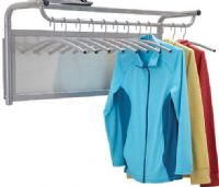 Safco 4604GR Impromptu Coat Wall Rack with Hangers, Storage shelf, Attaches to wall, Powder coat finish, Includes 12 coat hangers, 18.50" - 18.50" Adjustability - Height, Silver coat rack with coat hangers, Gray Color, UPC 073555460438 (4604GR 4604-GR 4604 GR SAFCO4604GR SAFCO-4604-GR SAFCO 4604 GR) 
