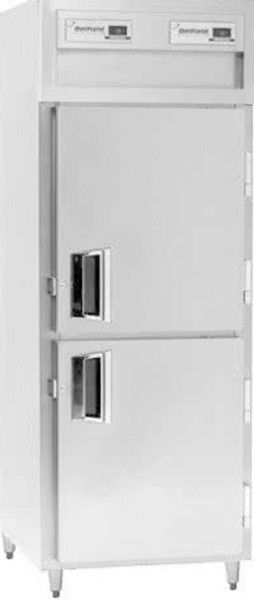 Delfield SARPT1S-SH One Section Solid Door Shallow Pass-Through Refrigerator - Specification Line, 7.8 Amps, 60 Hertz, 1 Phase, 115 Volts, 18.25 cu. ft. Capacity, Swing Door Style, Solid Door, 1/4 HP Horsepower, 2 Number of Doors, 3 Number of Shelves, 1 Sections, 25