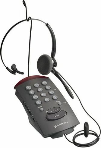 Plantronics 45159-01 model T10 Single-Line Headset Telephone, adjustable volume and tone control, Convertible Headset Adjustable for over-the-head or over-the-ear, Improved Sound Quality Adjustable volume and tone control (4515901 45159 01 45159-01 T-10 T 10  PL-T10 PL T10 )