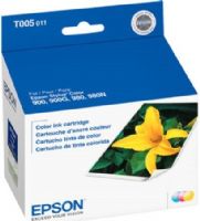 Epson T005011 Color Ink Cartridge for use with Stylus Color 900, Stylus Color 900G, Stylus Color 900N, Stylus Color 980 and Stylus Color 980N Inkjet Printers, New Genuine Original OEM Epson Brand, UPC 010343815971 (T00-5011 T005-011 T-005011) 