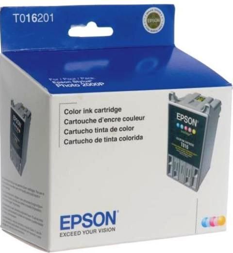 Epson T016201 Color Ink Cartridge, Inkjet Print Technology, Magenta, Cyan, Yellow, Light Cyan and Light Magenta Print Color, 250 Pages Duty Cycle, 5% Print Coverage, For use with EPSON Stylus Photo 2000 and EPSON Stylus Photo 2000P (T016201 T016-201 T016 201 T 016201 T-016201)
