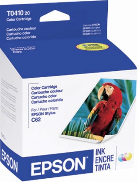 Epson T041020 Tri-color Ink Cartridge, Print cartridge Consumable Type, Ink-jet Technology Printing, Yellow, cyan, magenta Color, Up to 300 pages Duty Cycle, 5% Print Coverage, New Genuine Original OEM Epson, For use with EPSON Stylus CX3200 and EPSON Stylus C62 Printers (T041020 T041-020 T041 020 T 041020 T-041020)