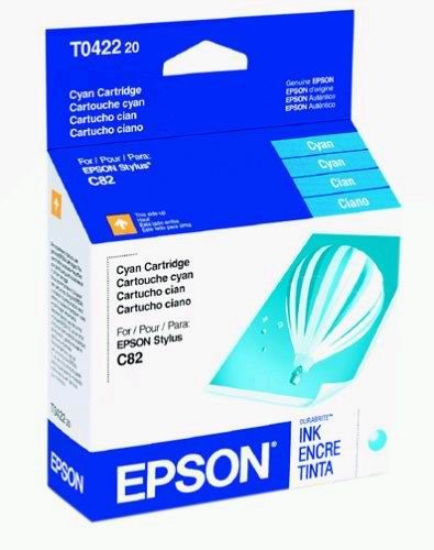 Epson T042220 Stylus C82 Cyan Ink Cartridge (T0-42220, T-042220)