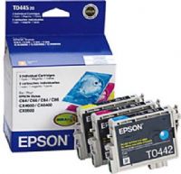 Epson T044520 Durabrite Ultra Ink Cartridges, Inkjet Print Technology, Magenta, Yellow and Cyan Print Color, 400 Pages Duty Cycle, For use with Epson Stylus C64, Epson Stylus C84, Epson Stylus CX4600, Epson Stylus CX6600, Epson Stylus C66 and Epson Stylus C86, New Genuine Original OEM Epson, UPC 010343848665 (T044520 T044 520 T044-520 T 044520 T-04452) 