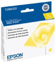 Epson T054420 Yellow UltraChrome Hi-Gloss Ink Cartridge for use with Stylus R800 and Stylus R1800 Inkjet Printers, Up to 400 Pages @ 5% Coverage, New Genuine Original OEM Epson Brand, UPC 010343848955 (T05-4420 T054-420 T-054420) 