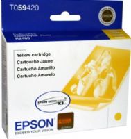Epson T059420 Ink Cartridge, Inkjet Print Technology, Yellow Print Color, 450 Pages Duty Cycle, 5% Print Coverage, New Genuine Original OEM Epson, For use with Epson Stylus Photo R2400 (T059420 T059-420 T059 420 T-059420 T 059420) 