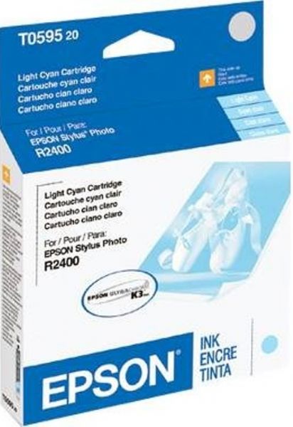 Epson T059520 Ink Cartridge, Inkjet Print Technology, Light Cyan Print Color, 450 Pages Duty Cycle, 5% Print Coverage, New Genuine Original OEM Epson, For use with Epson Stylus Photo R2400 Printer (T059520 T059-520 T059 520 T-059520 T 059520)