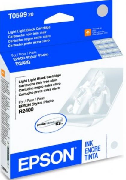 Epson T059920 Ink Cartridge, Inkjet Print Technology, Light Light Black Print Color, 450 Pages Duty Cycle, 5% Print Coverage, New Genuine Original OEM Epson, For use with Epson Stylus Photo R2400 Printer (T059920 T059 920 T059-920 T-059920 T 059920)