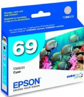 Epson T069220 Durabrite Ultra Ink Inkjet Cartridge, Ink-jet Printing Technology, Cyan Color, New Genuine Original OEM Epson, Epson DURABrite Ultra Cartridge Features, For use with Epson Stylus Cx5000 Printer and Epson Stylus Cx6000 Printer, UPC 010343860551 (T069220 T069-220 T069 220 T-069220 T 069220) 