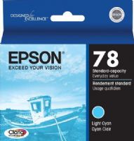 Epson T078520 Color Ink Cartridge, Print cartridge Consumable Type, Ink-jet Printing Technology, Light Cyan Color, Epson Claria Ink Cartridge Features, For use with Epson Stylus Photo R260, R380, R280, RX580, RX595 & RX680 (T078520 T078-520 T078 520 T-078520 T 078520) 