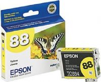 Epson T088420 model 88 Print cartridge, Ink-jet Printing Technology, Yellow Color, High Capacity Cartridge Yield, Epson DURABrite Ultra Cartridge Features, New Genuine Original OEM Epson (T088420 T-088420 T 088420 T088 420 T088-420) 