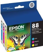 Epson T088520 Multipack model 88 Print cartridge, Print cartridge Consumable Type, Ink-jet Printing Technology, Yellow, cyan, magenta Color, Epson DURABrite Ultra Cartridge Features, New Genuine Original OEM Epson (T088520 T-088520 T 088520 T088 520 T088-520) 