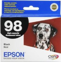 Epson T098120 model 98 Black Ink Cartridge High-Capacity, Print cartridge Consumable Type, Ink-jet Printing Technology, Black Color, High Capacity Cartridge Yield, Epson Claria Ink Cartridge Features, For use with Artisan 700 and Artisan 800 Epson Printers (T098120 T098-120 T09 8120 T-098120 T 098120) 