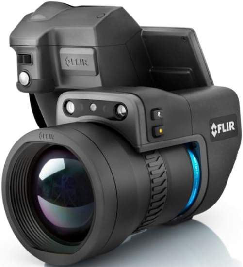 Flir T1010-12 HD Thermal Imager with 12 Degree Lens, Magnesium Housing material, Automatic landscape or portrait, 5 Mpixel with LED light Built-in Digital Camera, Capacitive touchscreen Display Type, Full color visual image Visual Image, Built-in touchscreen, 4.3 in. wide screen LCD, 800  480 pixels Display, Records 1024x768 true HD resolution images, with thermal measurements up to 650C , 1202F, UPC 845188016470 (T1010-12 T1010 12 T101012 72502-0501)