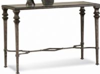 Bassett Mirror T1210-400EC Lido Console Table, Traditional Style, Burnished Bronze Finish on Metal, Wrought Iron Frame, Glass Top, Rectangular Shape, 48"W x 20"D x 32"H, UPC 036155223766 (T1210400EC T1210-400EC T1210 400EC) 