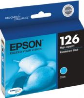 Epson T126220 model 126 Print cartridge, Ink-jet Printing Technology, Cyan Color, High Capacity Cartridge Yield, Epson DURABrite Ultra Cartridge Features, Up to 480 pages Duty Cycle, New Genuine Original OEM Epson (T126220 T-126220 T 126220 T126-220 T126 220) 