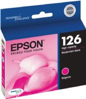 Epson T126320 model 126 Print cartridge, Ink-jet Printing Technology, Magenta Color, High Capacity Cartridge Yield, Epson DURABrite Ultra Cartridge Features, Up to 480 pages Duty Cycle, New Genuine Original OEM Epson (T126320 T-126320 T 126320 T126-320 T126 320) 