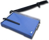 United T15 Office Guillotine Trimmer, 15"; Paper trimmer is designed for precision, durability and portability; Its high-carbon steel blade with ergonomic handle allows users to accurately trim up to 15 sheets at a time; The full-length safety guard holds the sheets in place while protecting hands from the blade; UPC 793150574872 (UNITEDT15 UNITED T15 T 15 UNITED-T15 T-15) 