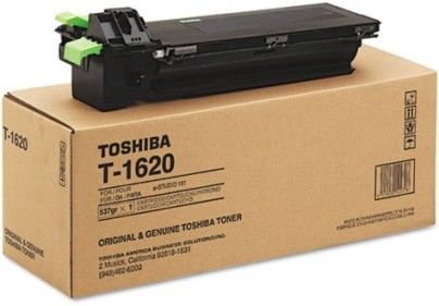 Toshiba T-1620 Black Toner Cartridge for use with Toshiba e-Studio 161 Copier, Approx. 16000 pages @ 5% average coverage, New Genuine Original OEM Toshiba Brand (T1620 T 1620 TOST1620)