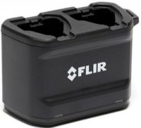 FLIR T199610 Battery Charger for T530 and T540 Series Cameras; External charger for two T5xx batteries; Fits with T530 and T540 Professional Thermal Cameras; 12 VDC Input Power; Requires the Power Supply for Battery Charger, T911633ACC (Sold separately); Dimensions: 5.7 x 2.9 x 3.8 in.; Weight: 0.5 pounds; UPC: 845188014780 (FLIRT199610 FLIR T199610 BATTERY CHARGER) 