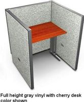 OFM T1X1-4736-V Rize Series Privacy Station - 1x1 Configuration with Full Vinyl 47" H Panel - 3' W Desk, Full vinyl panel - not translucent, Wide variety of configuration options, 2" thick steel frame for sturdiness and stability, Vinyl cover makes it easy to keep clean, Quick and Easy replaceable parts, Sturdy 1.75" adjustable floor leveling glides, 2" Square posts install in seconds, Two-way, three-way and four-way panel connections (T1X1-4736-V T1X1 4736 V T1X14736V) 