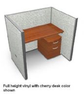 OFM T1X1-4748-V Rize Series Privacy Station - 1x1 Configuration with Full Vinyl 47" H Panel - 4' W Desk, Full vinyl panel - not translucent, Wide variety of configuration options, 2" thick steel frame for sturdiness and stability, Vinyl cover makes it easy to keep clean, Quick and Easy replaceable parts, Sturdy 1.75" adjustable floor leveling glides, 2" Square posts install in seconds, Two-way, three-way and four-way panel connections (T1X1-4748-V T1X1 4748 V T1X14748V) 