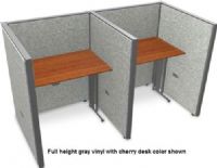 OFM T1X2-4736-V Rize Series Privacy Station - 1x2 Configuration with Full Vinyl 47" H Panel - 3' W Desk, 2 persons Capacity, Full vinyl panel - not translucent, Wide variety of configuration options, 2" thick steel frame for sturdiness and stability, Vinyl cover makes it easy to keep clean, Quick and Easy replaceable parts, Sturdy 1.75" adjustable floor leveling glides, 2" Square posts install in seconds, Two-way, three-way and four-way panel connections (T1X2-4736-V T1X2 4736 V T1X24736V)  