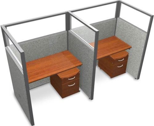 OFM T1X2-6348-P Cubicle Privacy Station Panel System, 1X2 configuration, 63