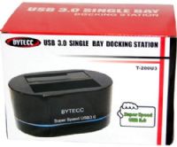 Bytecc T-200U3 USB 3.0 SuperSpeed Single Bay SATA Docking Station, Supports Super Speed USB 3.0 data rate up to 5GB/s, Backward compatible with previous version of USB ports (1.0, 1.1 & 2.0), Supports SATA 1.5G/3.0G speed negotiation, Supports 2.5" & 3.5" SATA hard drives up to 2TB, Complies with Serial ATA Spec Revision 2.6 (T200U3 T 200U3 T200-U3 T200 U3) 