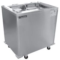 Delfield T2-1216 Two Stack Enclosed Mobile Tray Dispenser for 12" x 16" Trays, Enclosed Base Style, Stainless Steel Material, 2 Number of Compartments, Unheated Style, Tray Dispensers, 16" Tray Length, 12" Tray Width, Two stack design, 14 gauge bottom for extra durability, Removable dispenser platform for easy cleaning, Field adjustable self-leveling mechanism for even dispensing, UPC 400012253140 (T2-1216 T2 1216 T21216) 