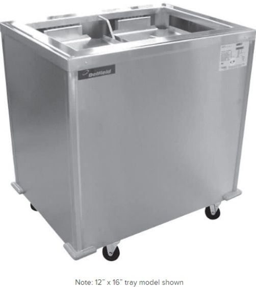 Delfield T2-1221 Two Stack Enclosed Mobile Tray Dispenser for 12