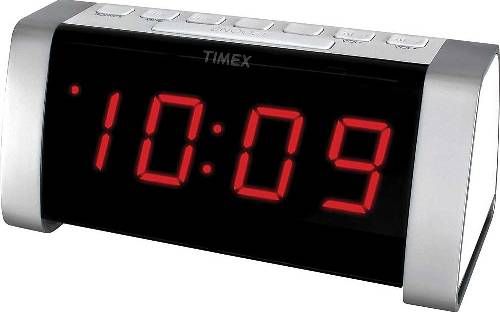 Timex T235WY AM/FM Dual Alarm Clock Radio with Digital Tuning, White, Jumbo 1.8