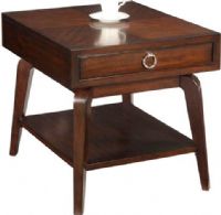 Bassett Mirror T2715-200EC Omni Rectangular End Table, 1 Drawer, Wood Material, Transitional Decor, Medium Wood Finish, Rectangle Shape, 24"W x 25"H x 28"D, UPC 036155283999 (T2715200EC T2715-200EC T2715 200EC) 