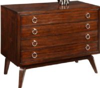 Bassett Mirror T2715-766EC Omni Hall Chest, 4 Drawers, Wood Material, Transitional Decor, Medium Wood Finish, Rectangle Shape, Home Furnishings Class, Part of the Omni Collection, UPC 036155284002 (T2715766 T2715-766 T2715 766) 