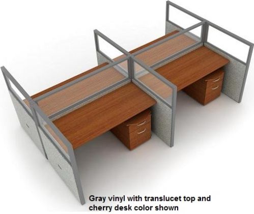 OFM T2X2-4760-P Cubicle Privacy Station Panel System, 2X2 configuration, 47